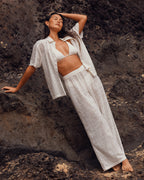 Womens Eyelet Crush Cover Up Pants