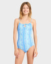 Girls 8-16 Happy Hibiscus One Piece Swimsuit