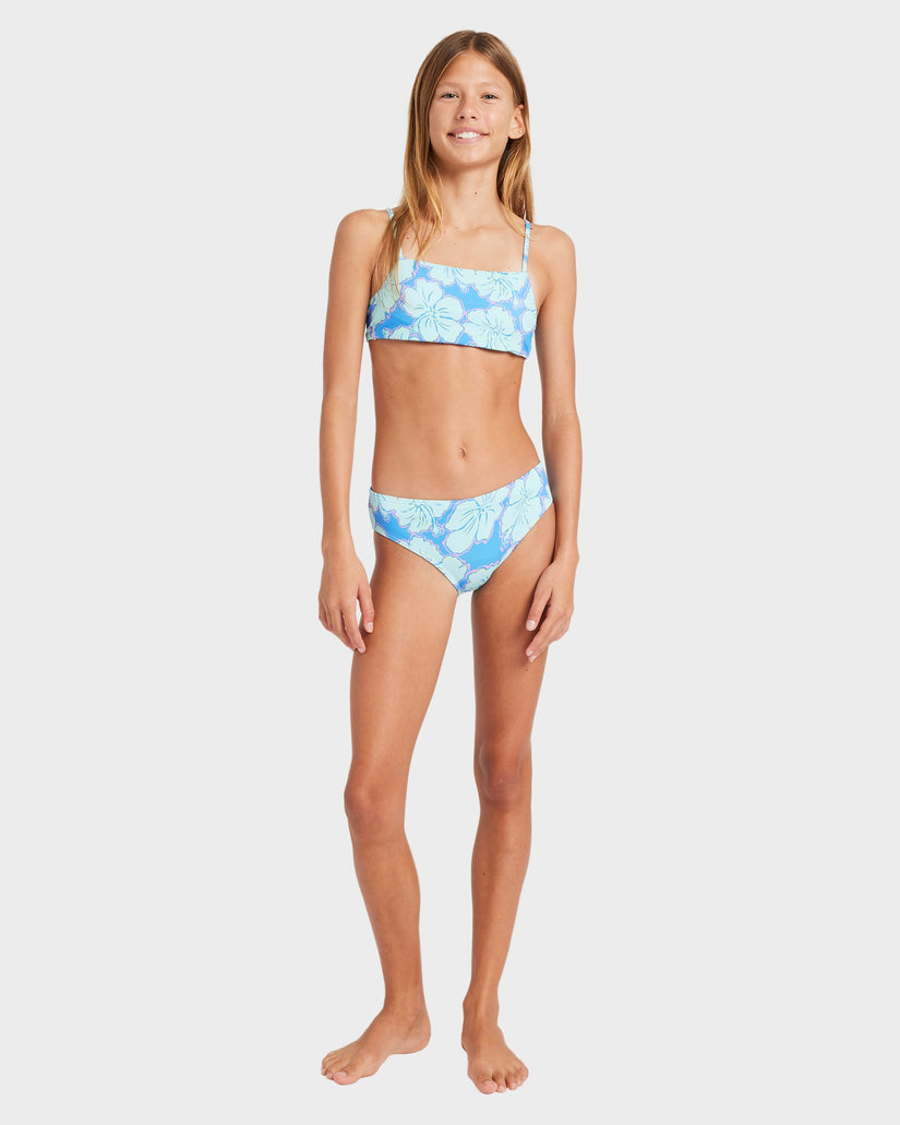 Girls 8-16 Happy Hibiscus Two Piece Swimsuit