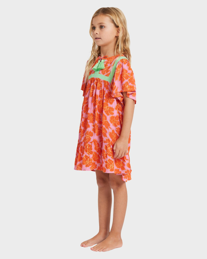 Girls 2-7 Happy Hibiscus Ruffle Top Mini Dress