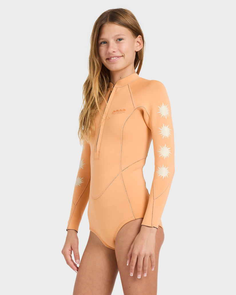 Girls 8-14 2/2mm Salty Dayz Natural Long Sleeve Springsuit
