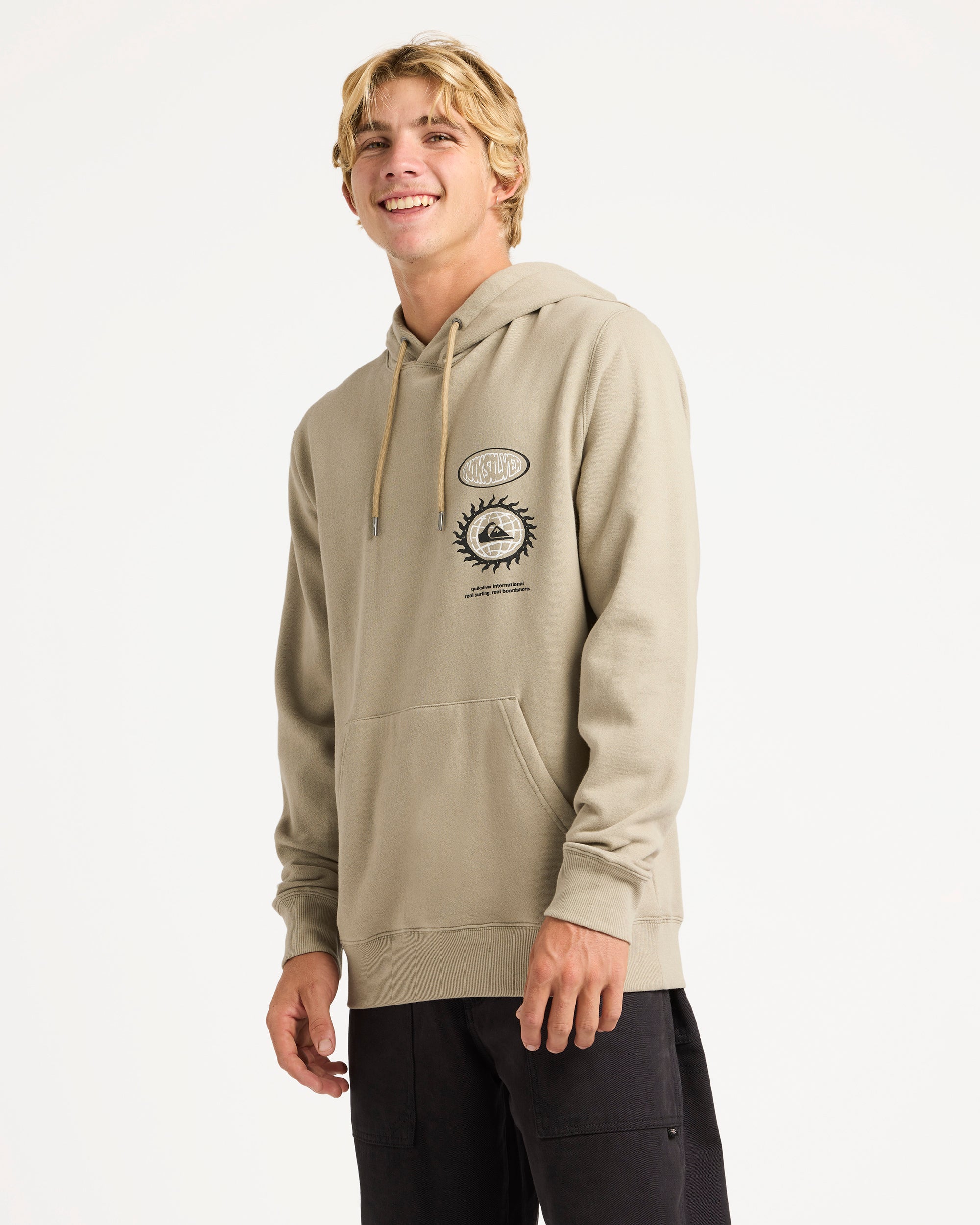 Mens Quik Global Pullover Hoodie