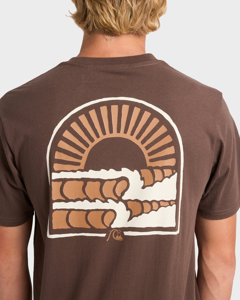 Mens Sunset Arc Wave T-Shirt