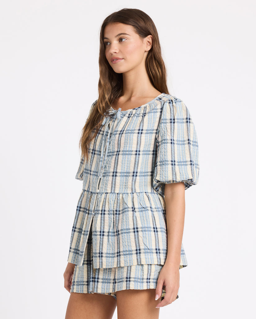 Womens Dyland Check Blouse