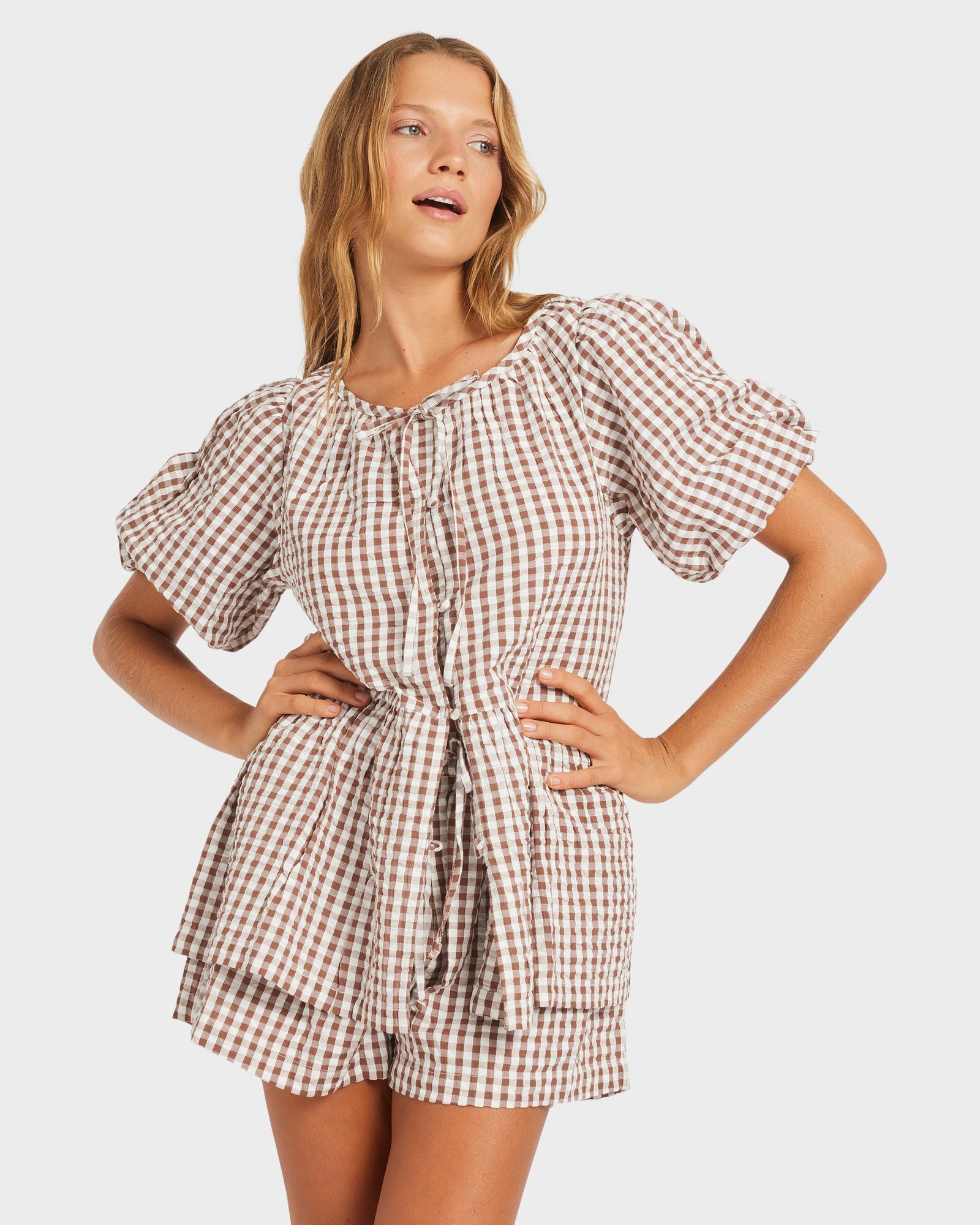 Womens Delilah Check Blouse Womens Delilah Check Blouse