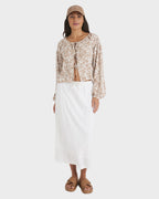 Womens Kerlina Tie Top Long Sleeve Shirt