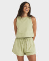 Womens Dreamer Elastic Waist Shorts