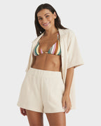 Womens Always Sunny Elastic Waist Shorts