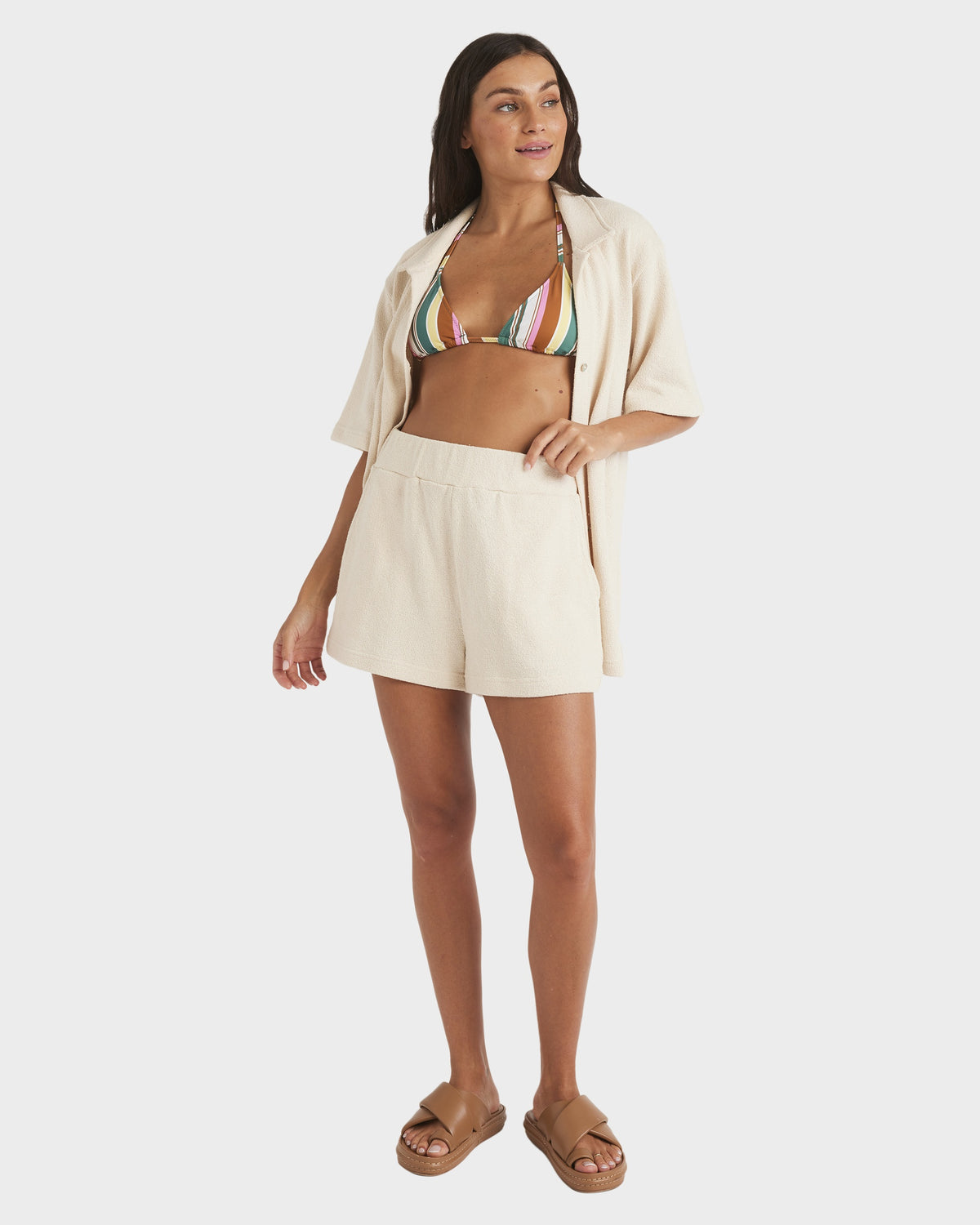 Womens Always Sunny Elastic Waist Shorts