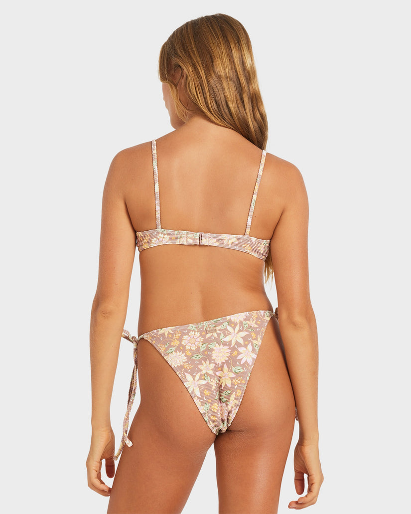 Womens Garland Tie Front Bikini Top