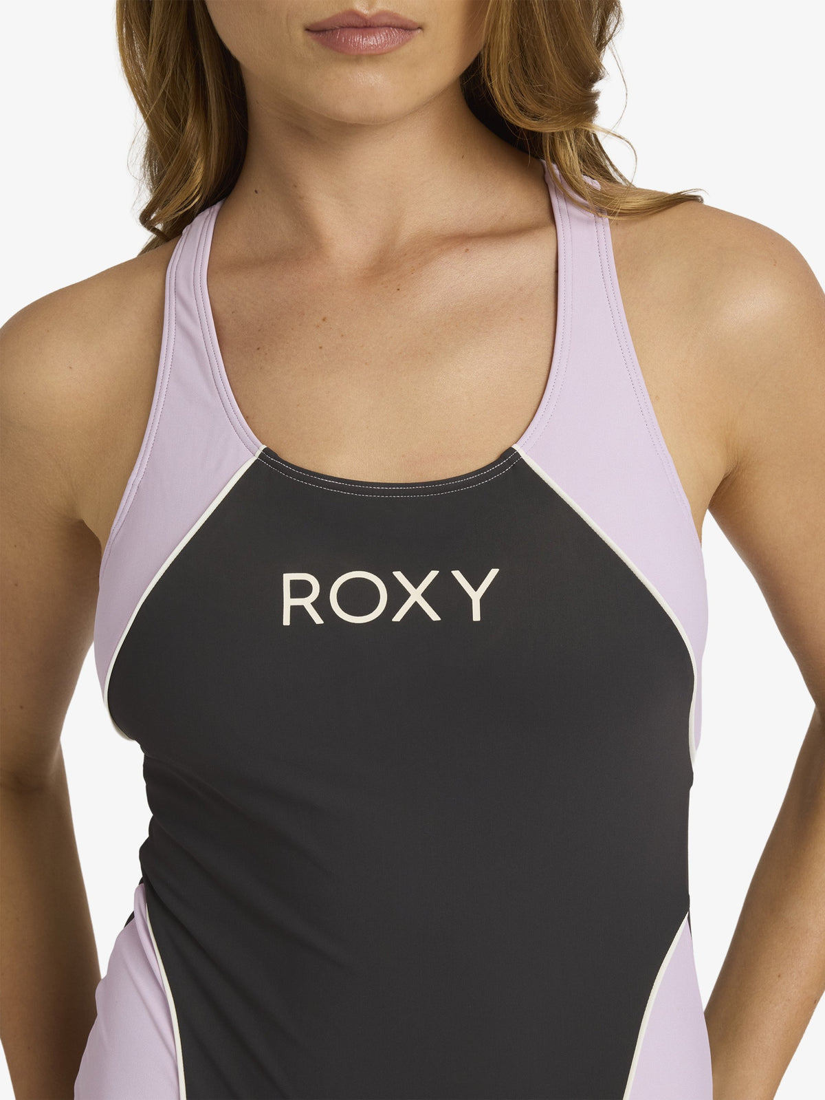 Womens Roxy Active C Block One Piece Swimsuit