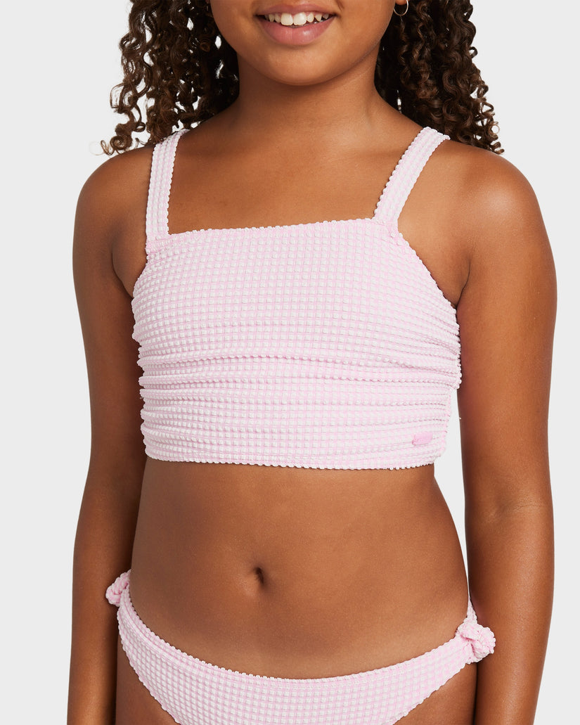 Girls 8-16 Daisy Check Crop Two Piece