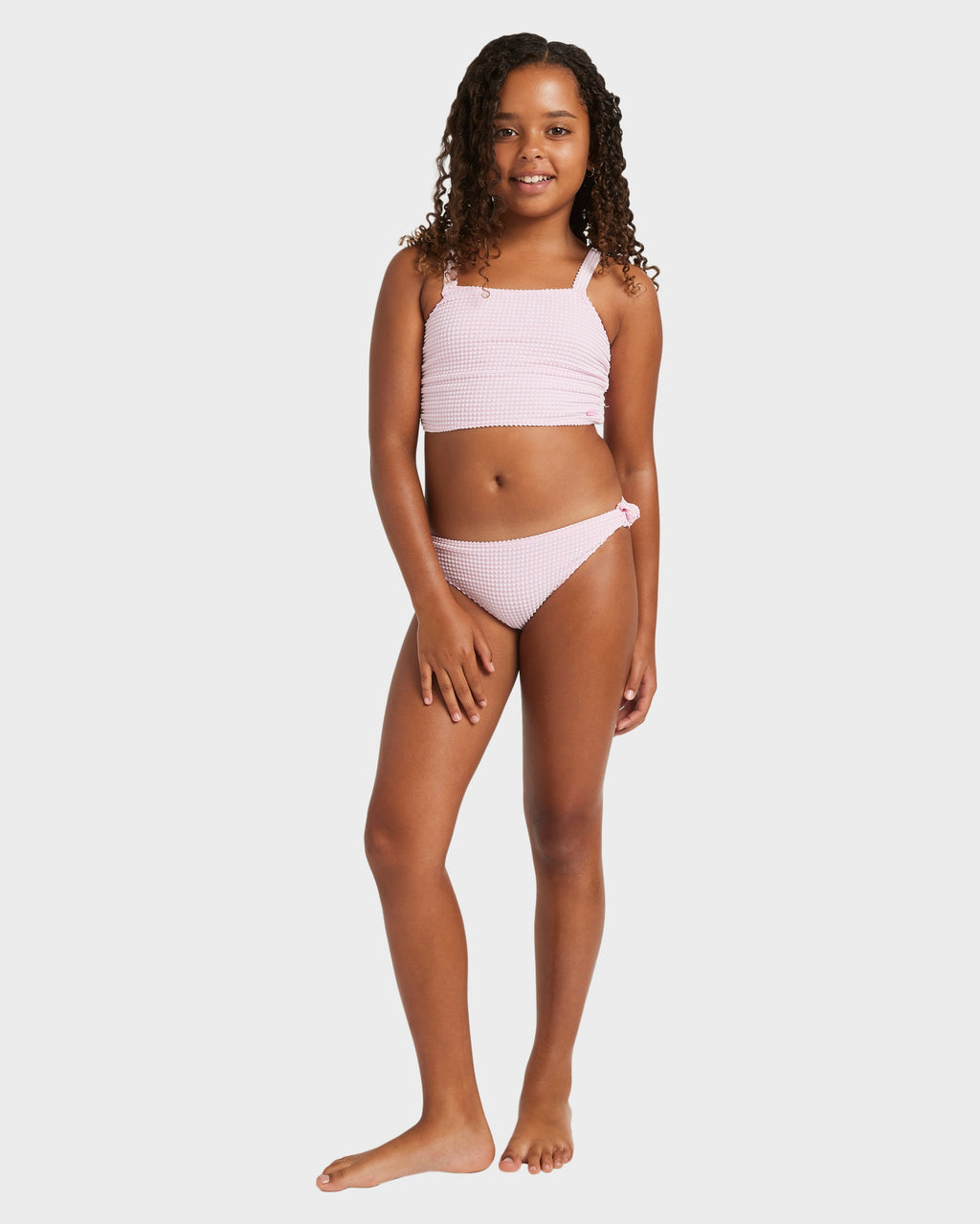 Girls 8-16 Daisy Check Crop Two Piece