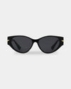 Womens Rhode Gloss Black Round Sunglasses