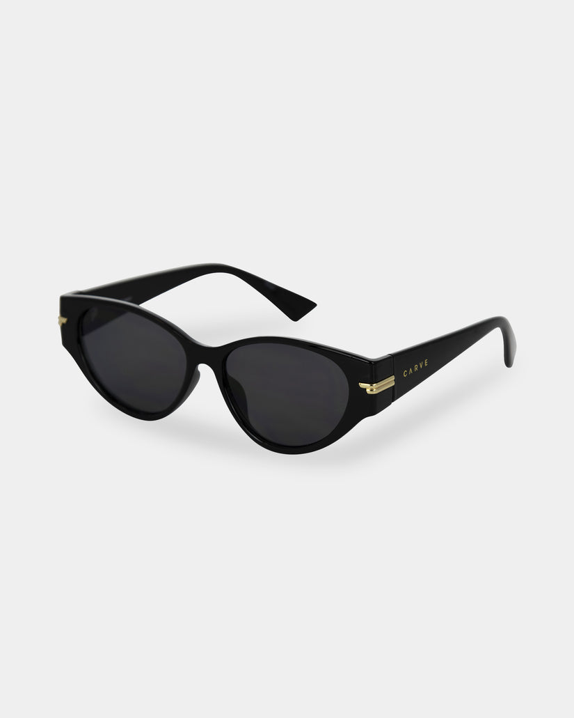 Womens Rhode Gloss Black Round Sunglasses