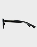 Womens Del Ray Gloss Black Brown Ploarized Sunglasses