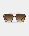 Womens Londyn Gloss Milky Tort Brown Square Sunglasses