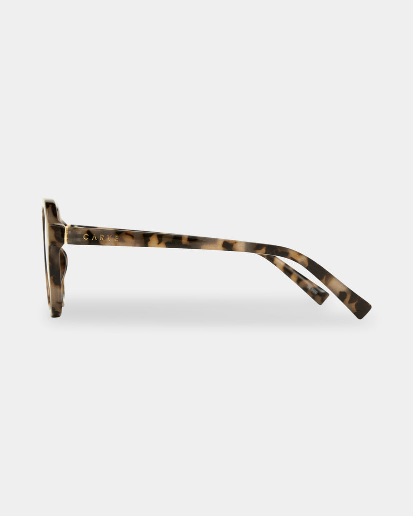 Womens Londyn Gloss Milky Tort Brown Square Sunglasses