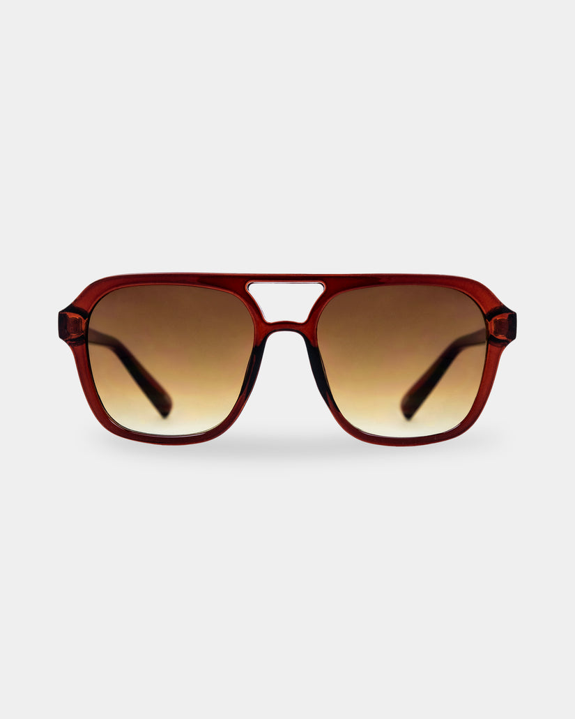 Londyn Crystal Pecan Nrown Square Sunglasses