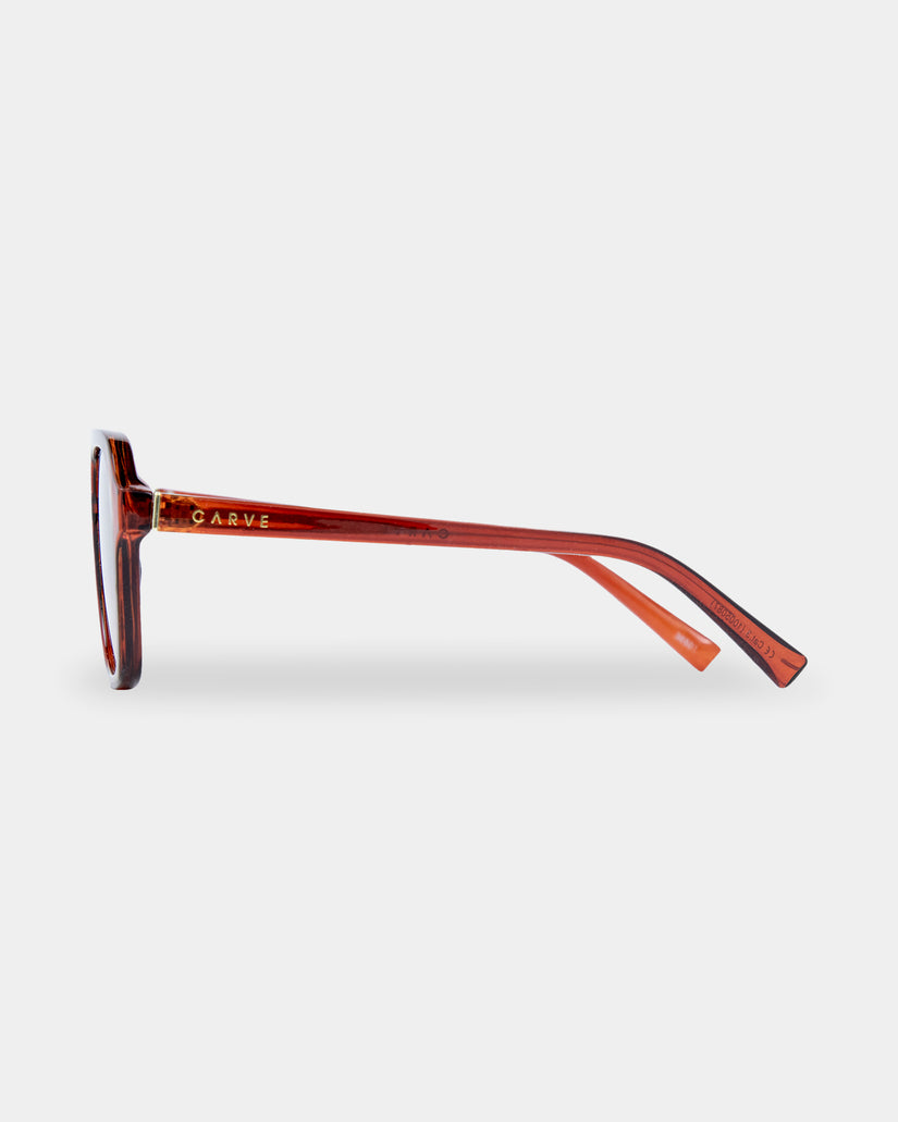 Londyn Crystal Pecan Nrown Square Sunglasses