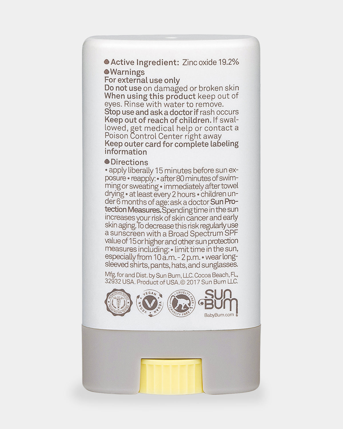 Baby Bum SPF 50 Mineral Sun Face Stick Sunscreen