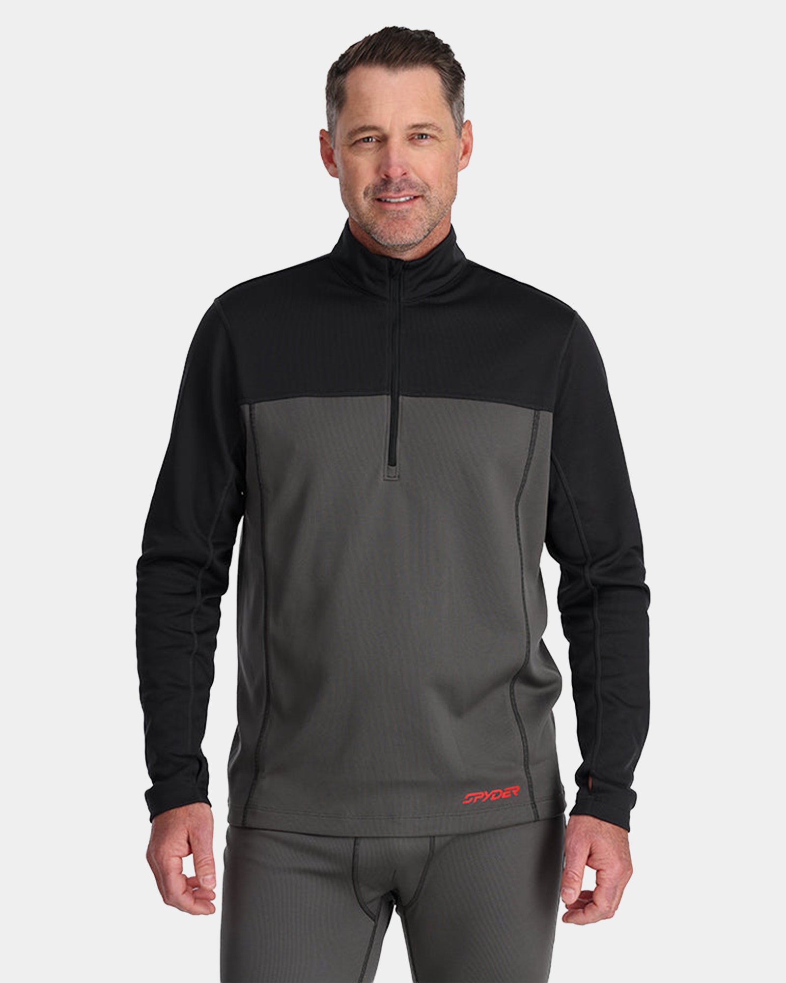 Mens Charger Half Zip Base Layer Long Sleeve T-Shirt