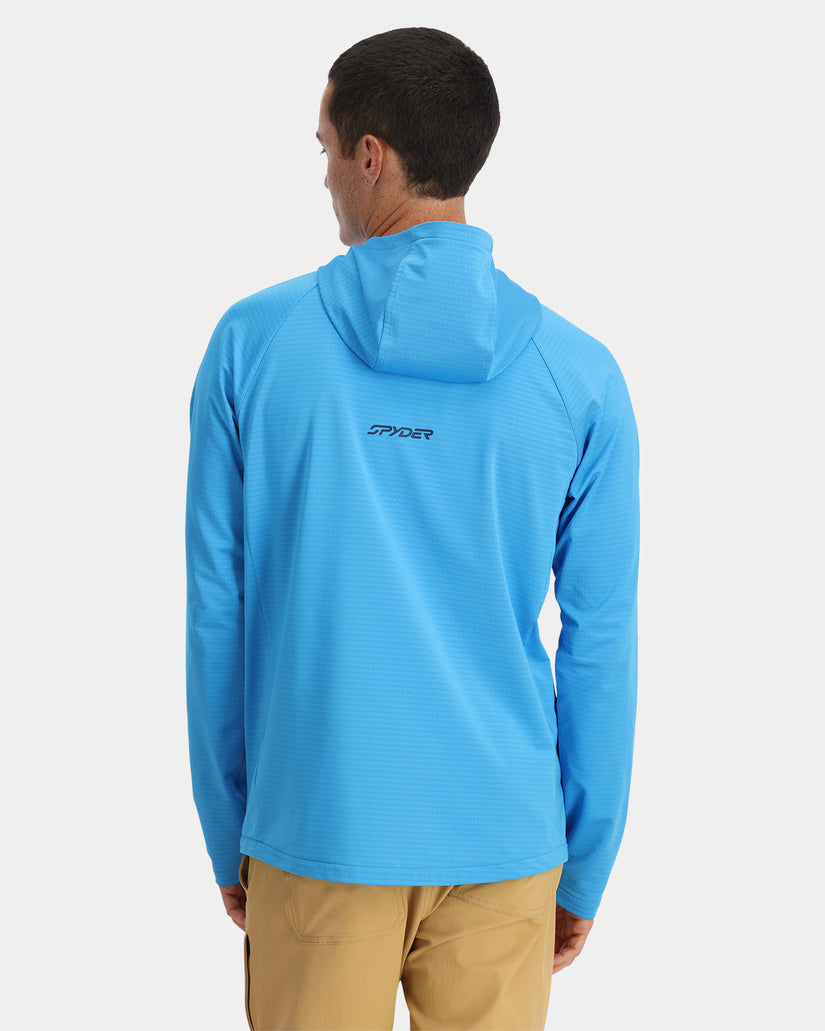 Mens Gridweb Zip Up Hooded Jacket