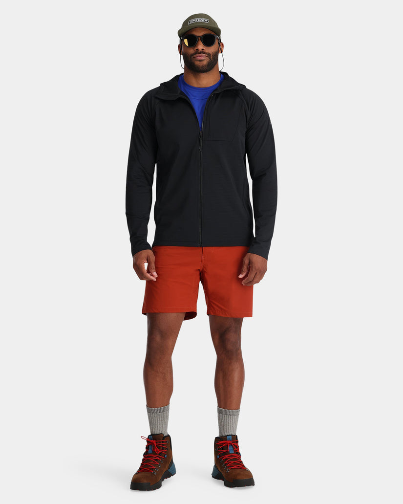 Mens Gridweb Zip Up Hooded Jacket