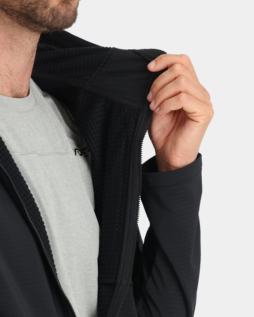 Mens Gridweb Zip Up Hooded Jacket