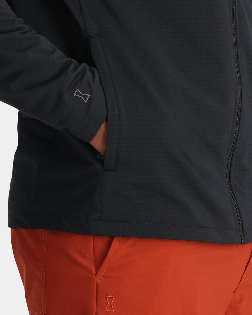 Mens Gridweb Zip Up Hooded Jacket