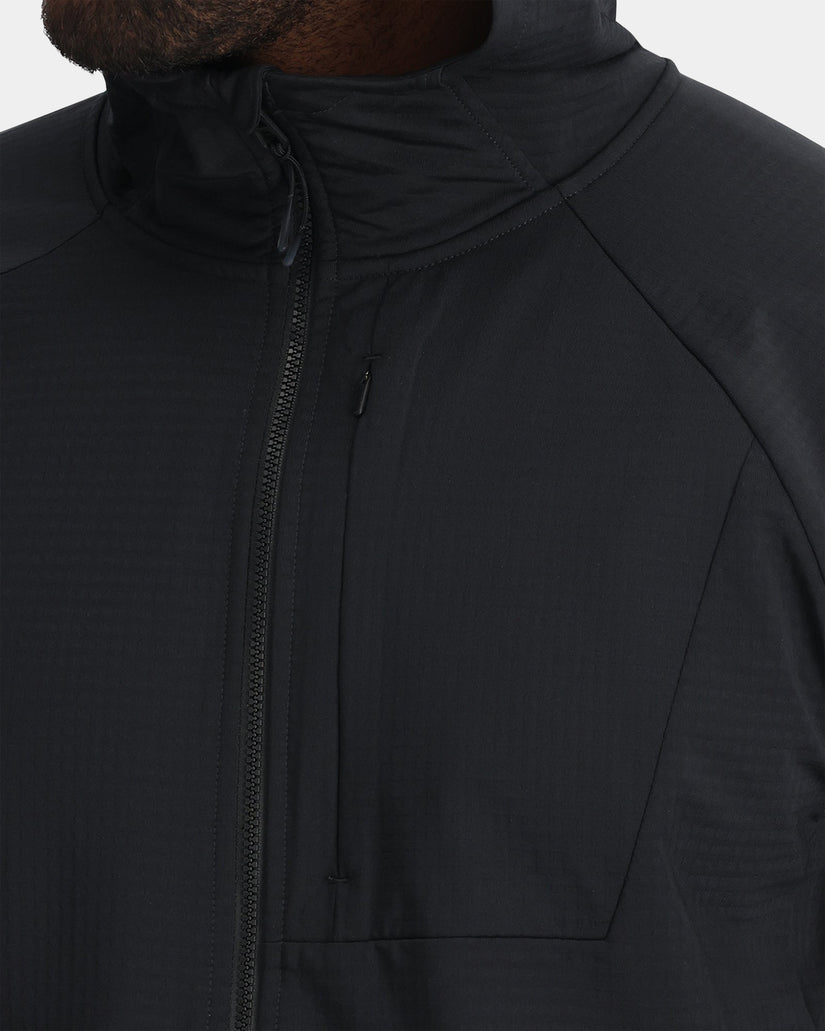 Mens Gridweb Zip Up Hooded Jacket