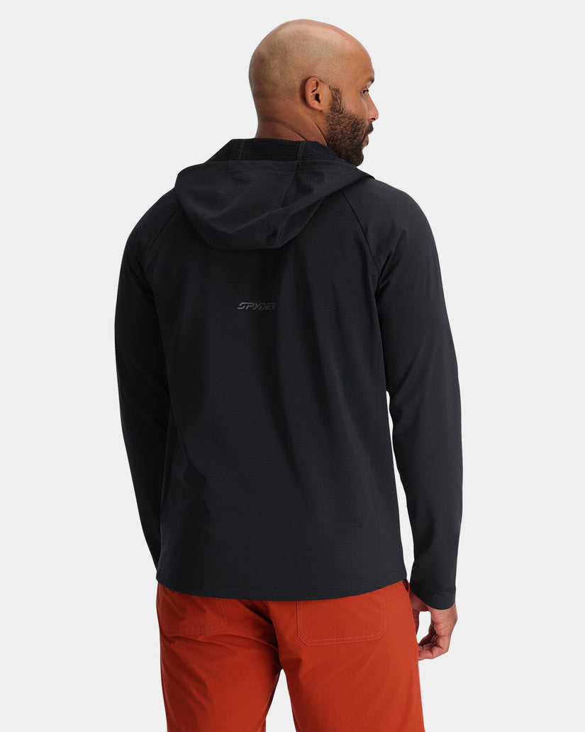 Mens Gridweb Zip Up Hooded Jacket