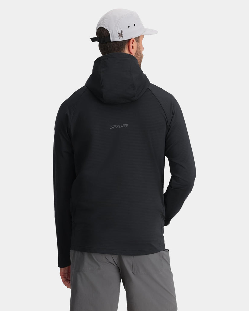 Mens Gridweb Zip Up Hooded Jacket