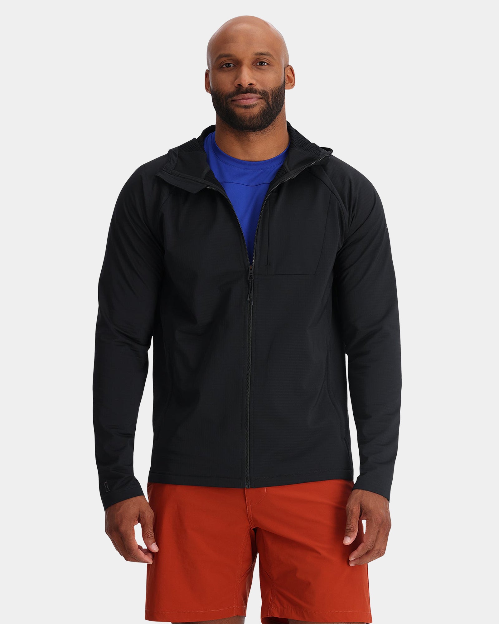 Mens Gridweb Zip Up Hooded Jacket