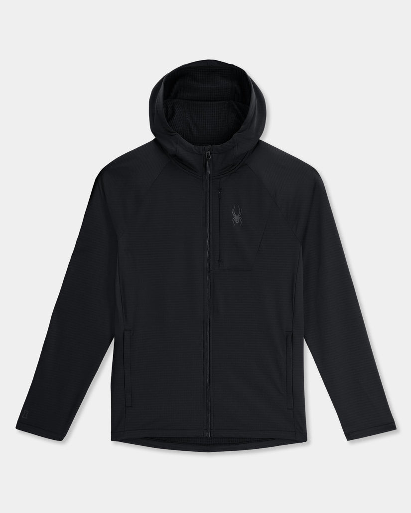 Mens Gridweb Zip Up Hooded Jacket