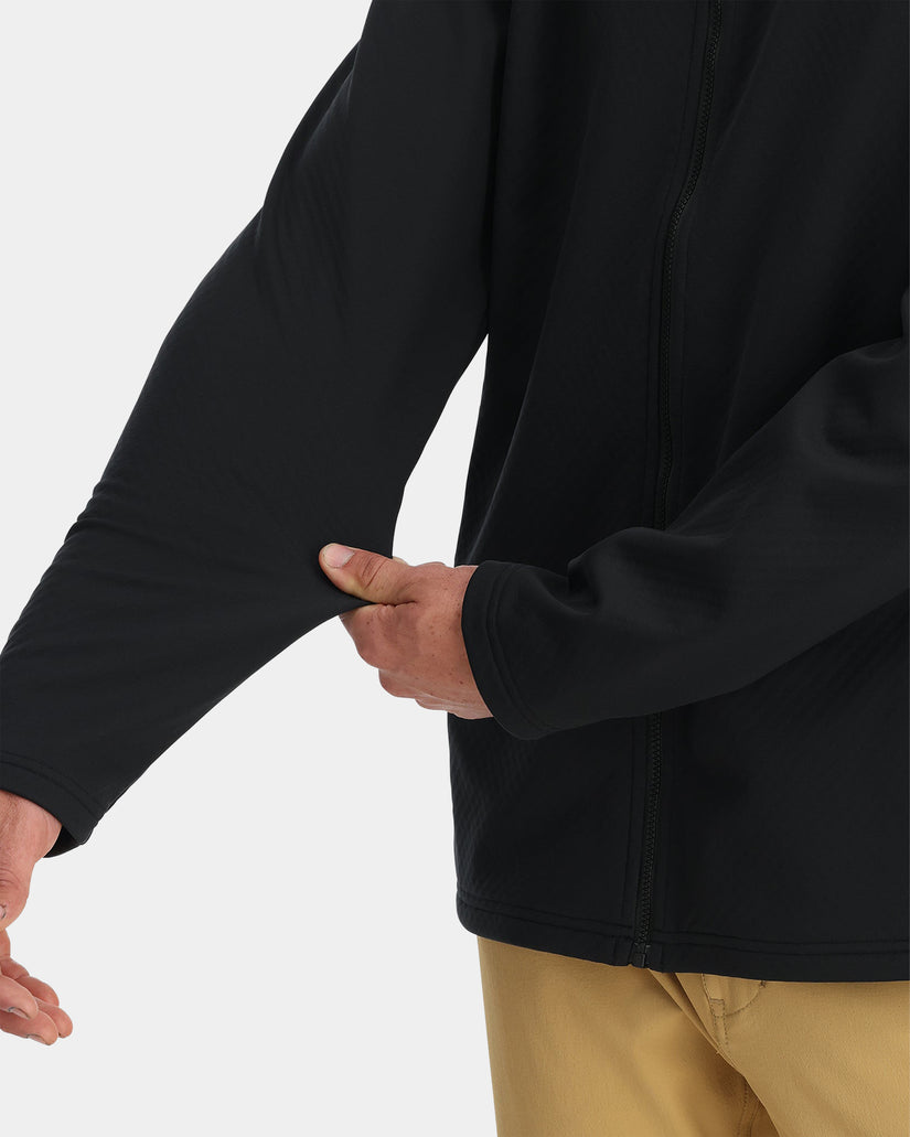 Mens Gridweb Shellfleece Zip Up Hoodie