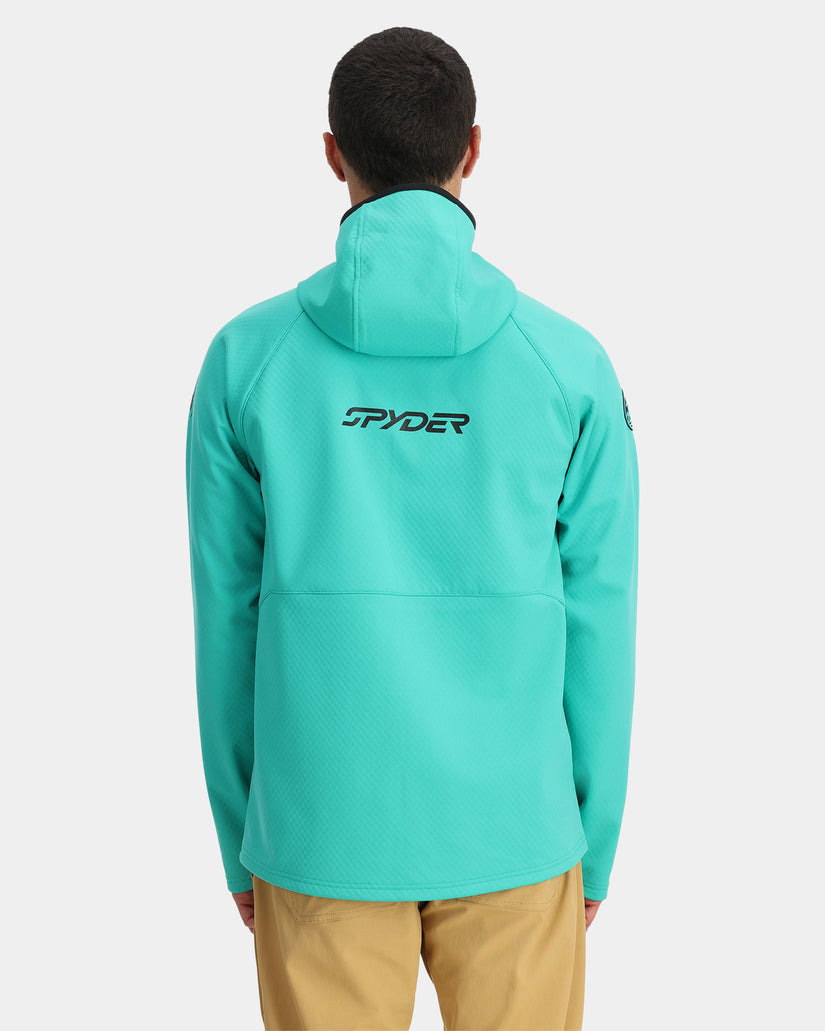 Mens Gridweb Shellfleece Zip Up Hoodie