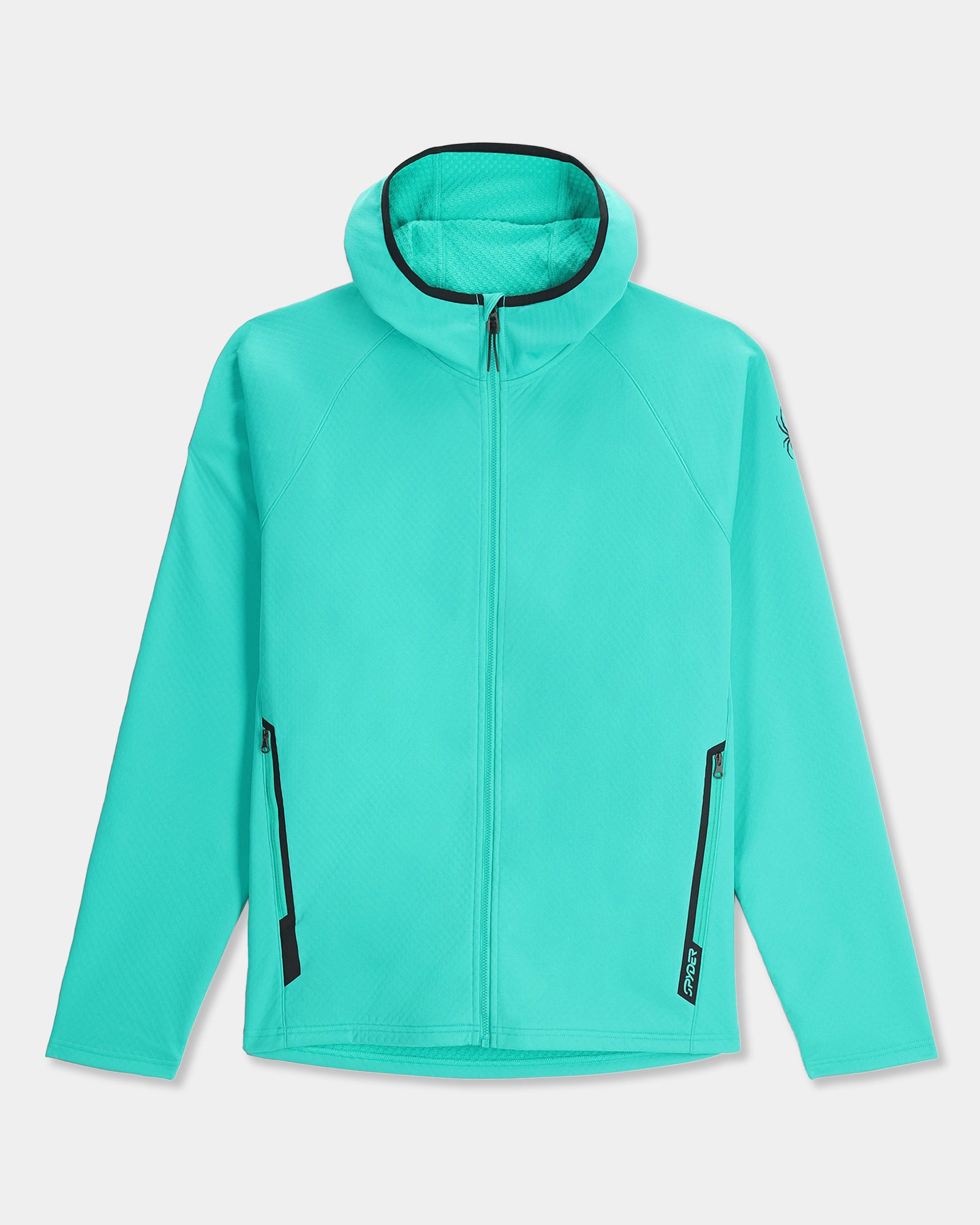 Mens Gridweb Shellfleece Zip Up Hoodie