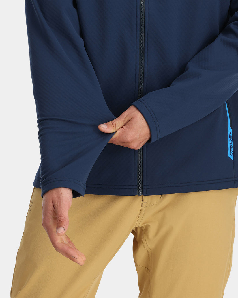 Mens Gridweb Shellfleece Zip Up Hoodie