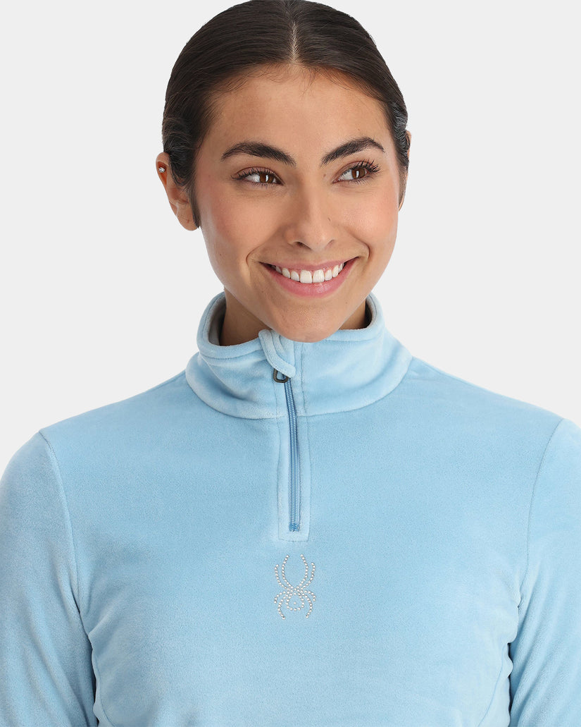 Womens Shimmer Bug Half Zip Fleece Jumper