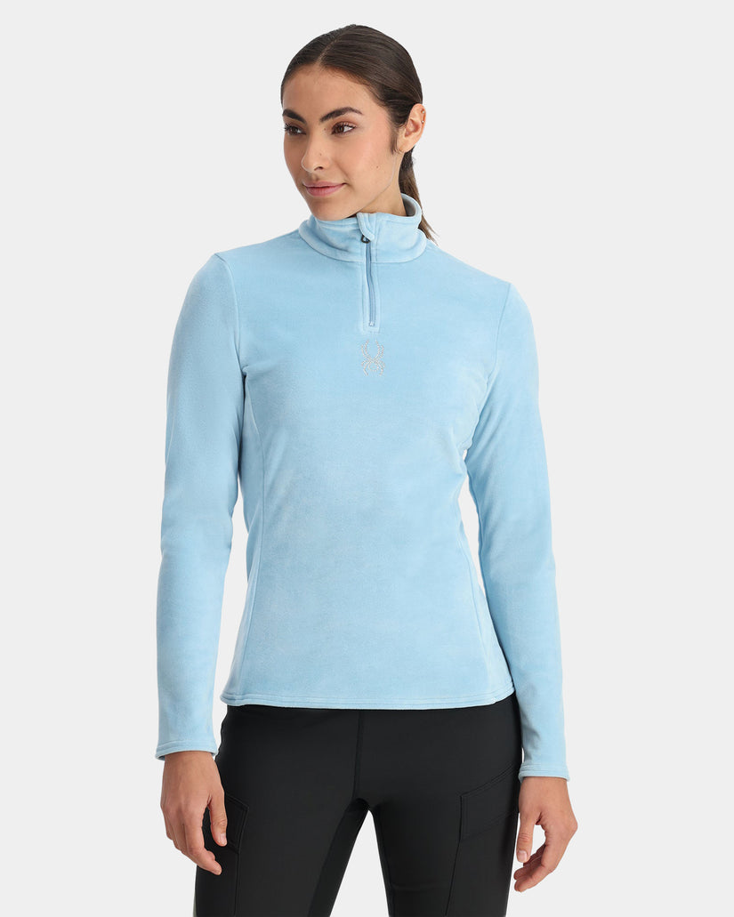 Womens Shimmer Bug Half Zip Fleece Jumper