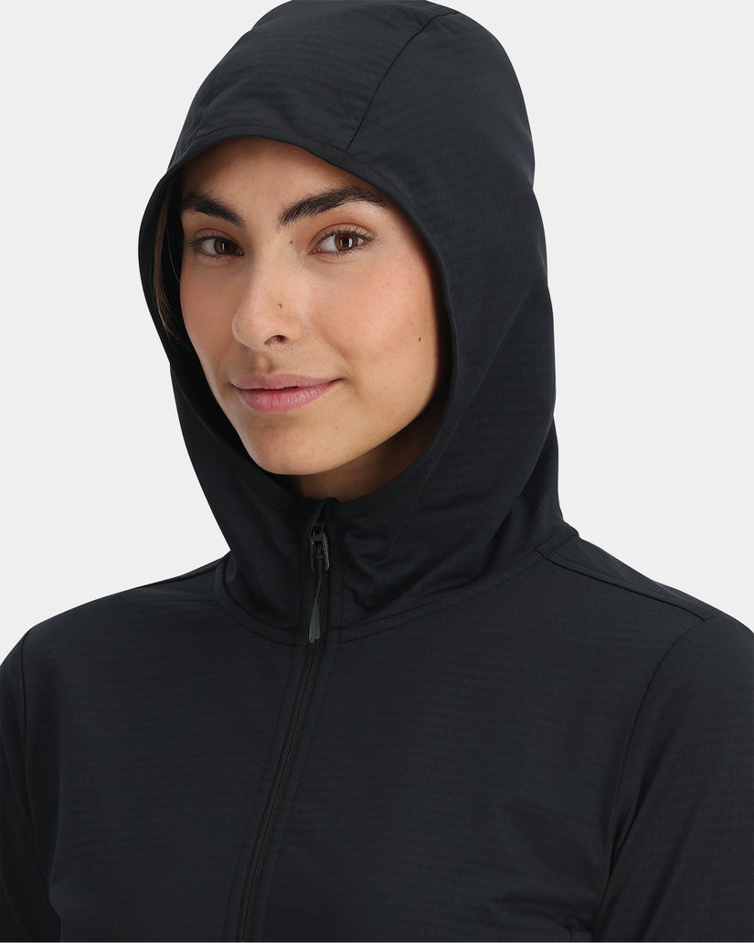 Womens Gridweb Zip Up Hoodie