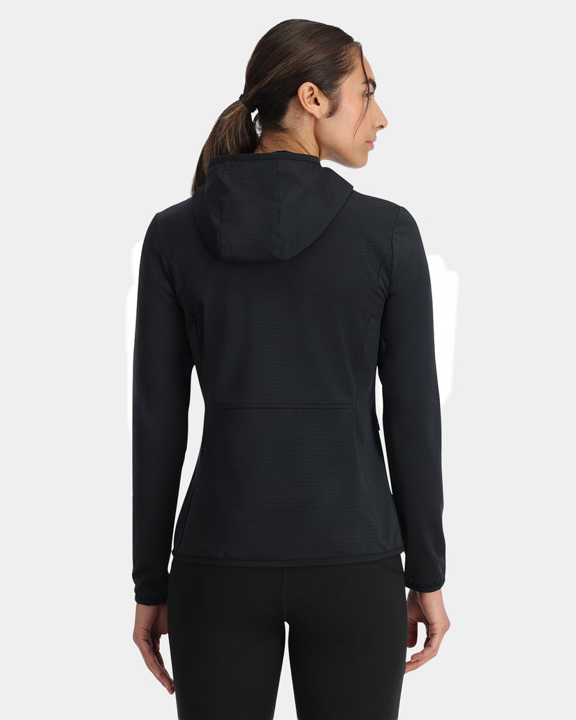Womens Gridweb Zip Up Hoodie