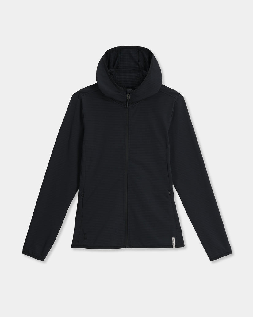 Womens Gridweb Zip Up Hoodie