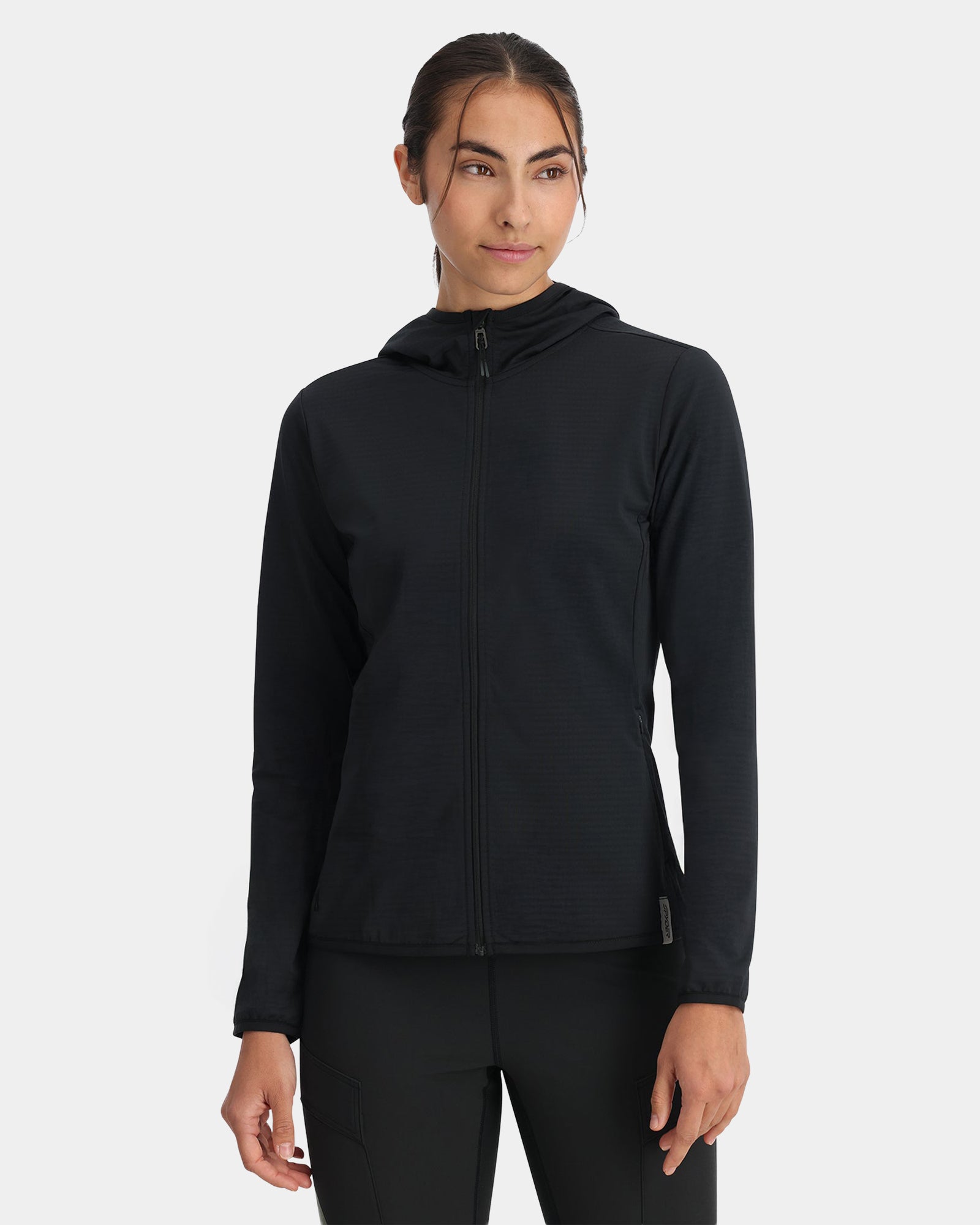 Womens Gridweb Zip Up Hoodie