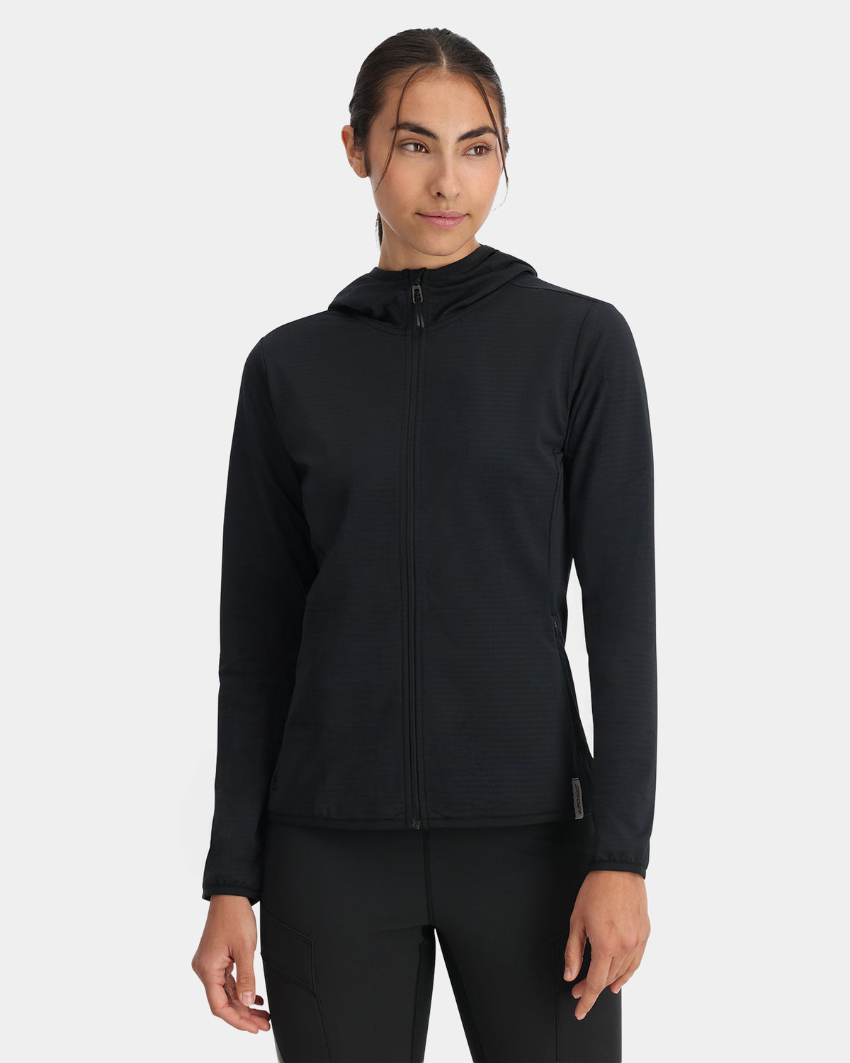 Womens Gridweb Zip Up Hoodie