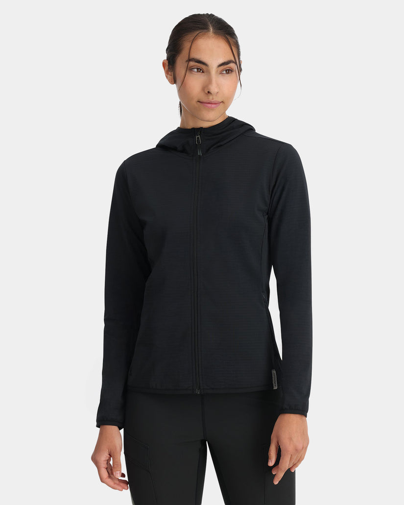 Womens Gridweb Zip Up Hoodie