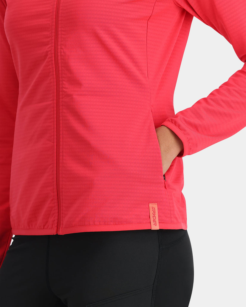 Womens Gridweb Zip Up Hoodie