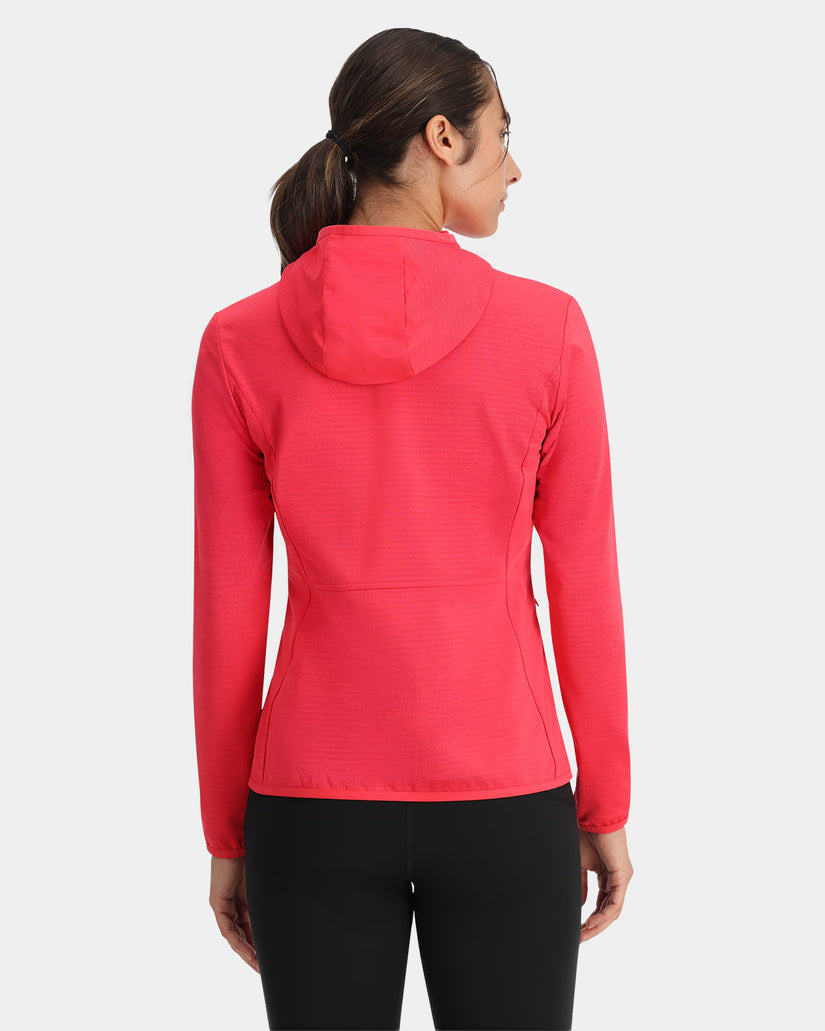 Womens Gridweb Zip Up Hoodie