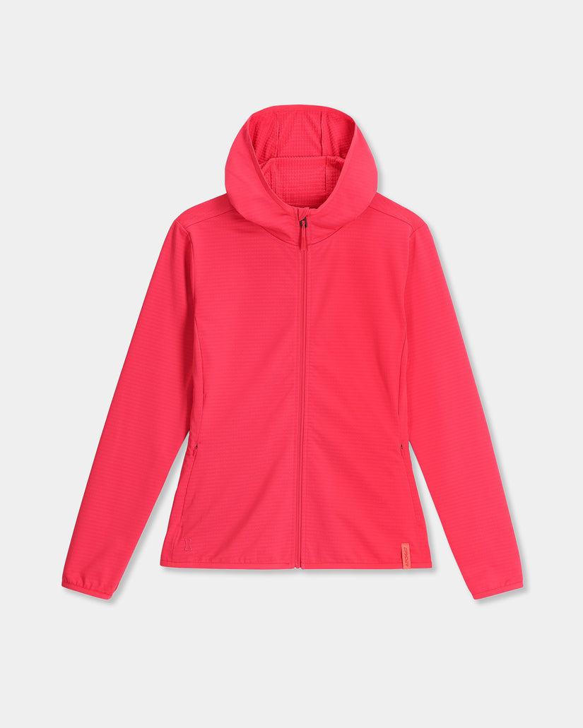 Womens Gridweb Zip Up Hoodie